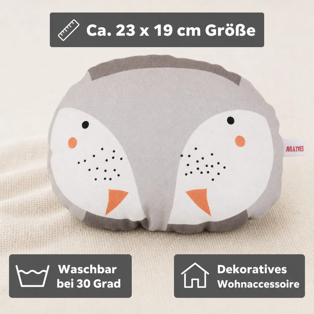 Ava & Yves Mini Dekokissen oval Elefant