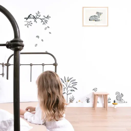 Lilipinso Poster sitzendes Rehkitz schwarz