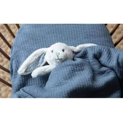 Little Dutch Baby Kuscheldecke uni blau "Pure Blue", Größe: 70 x 100 cm