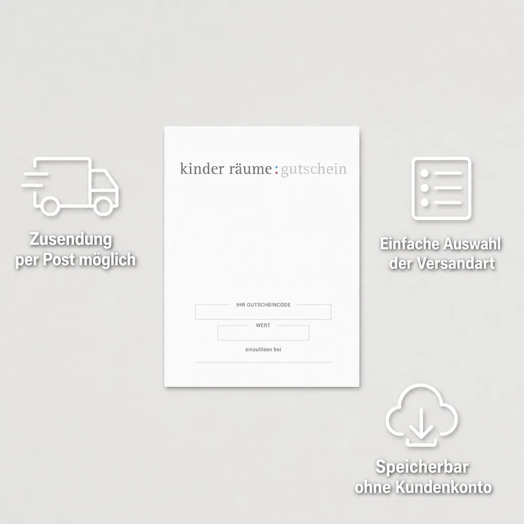 kinder räume Gutschein