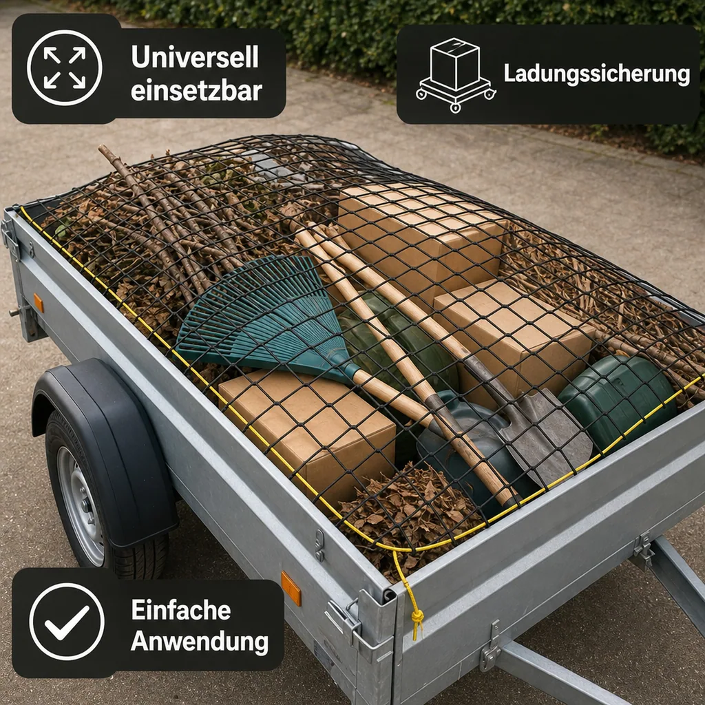 Abdecknetz knotenlos m. Expanderseil 3 x 4 m