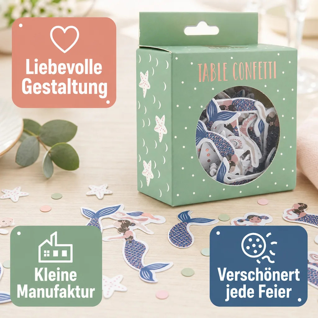 Ava & Yves Tischkonfetti Meerjungfrau