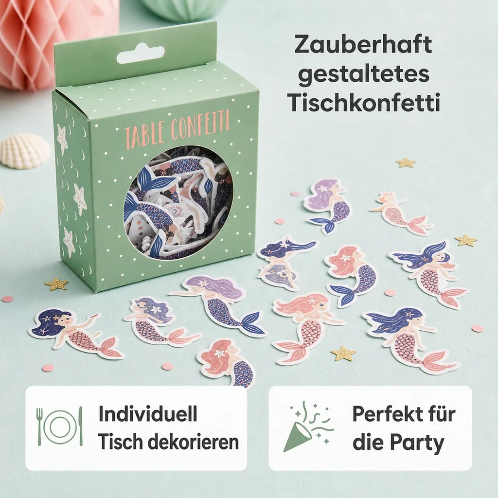 Ava & Yves Tischkonfetti Meerjungfrau