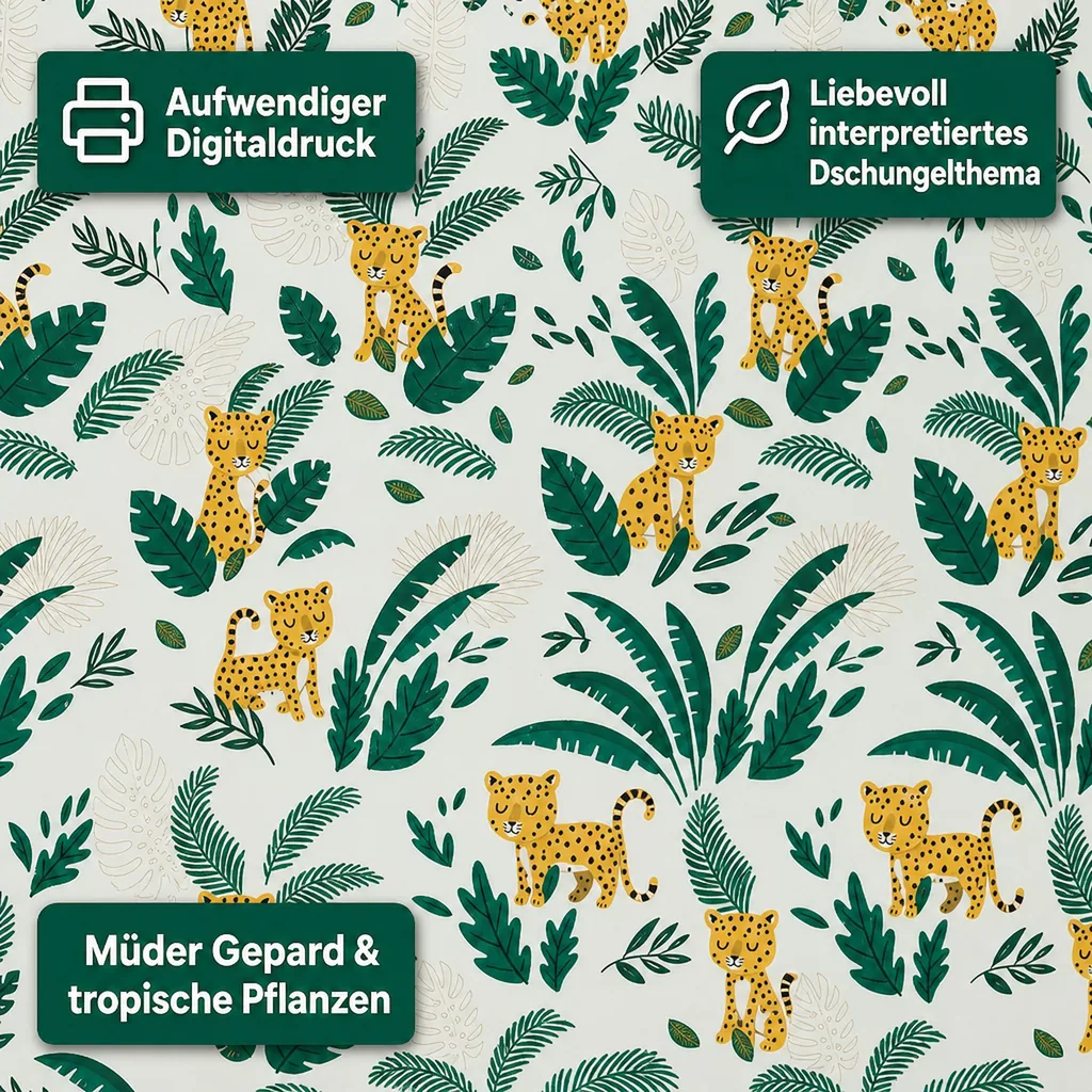 Lilipinso Vlies Tapete Schlafender Gepard hell