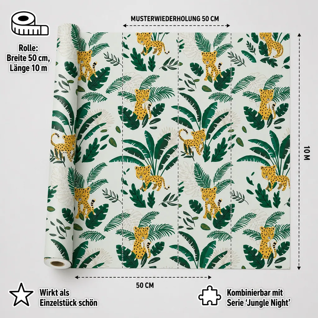 Lilipinso Vlies Tapete Schlafender Gepard hell