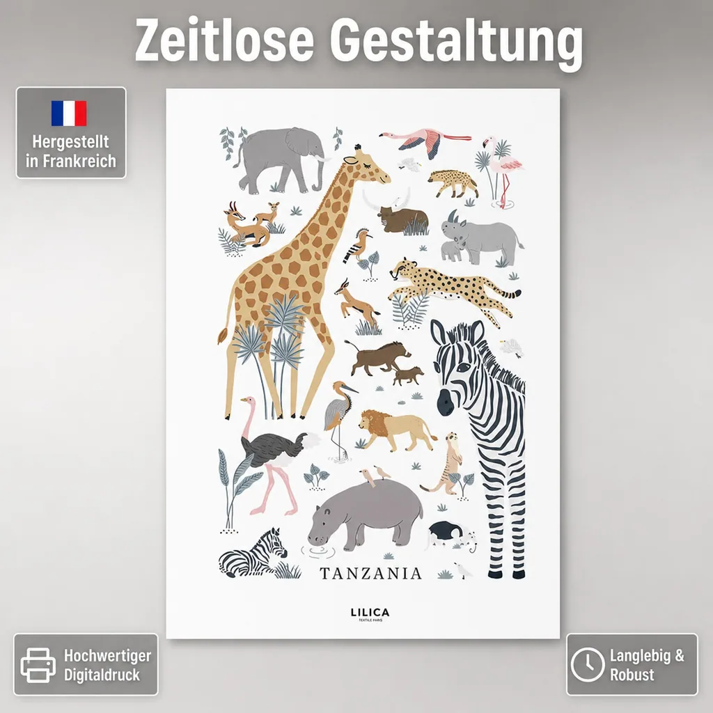 Lilipinso Poster Savannentiergetümmel