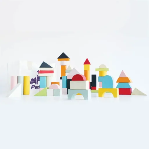 Le Toy Van 60 Bauklötze Holz pastell bunt