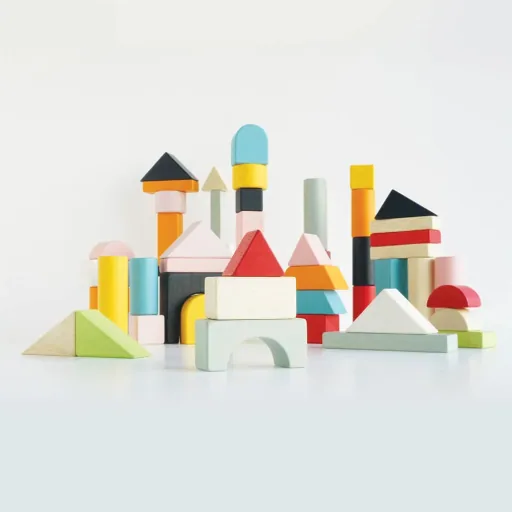 Le Toy Van 60 Bauklötze Holz pastell bunt