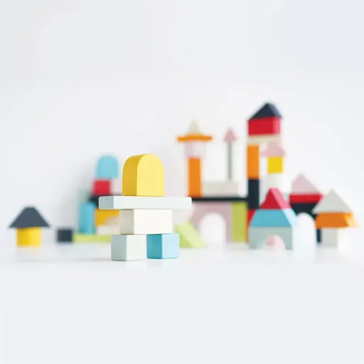 Le Toy Van 60 Bauklötze Holz pastell bunt