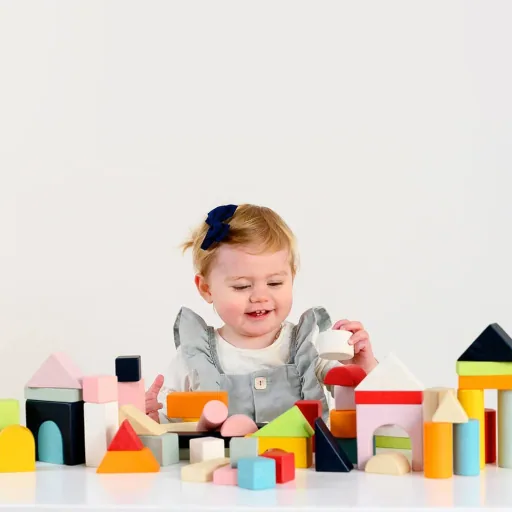 Le Toy Van 60 Bauklötze Holz pastell bunt