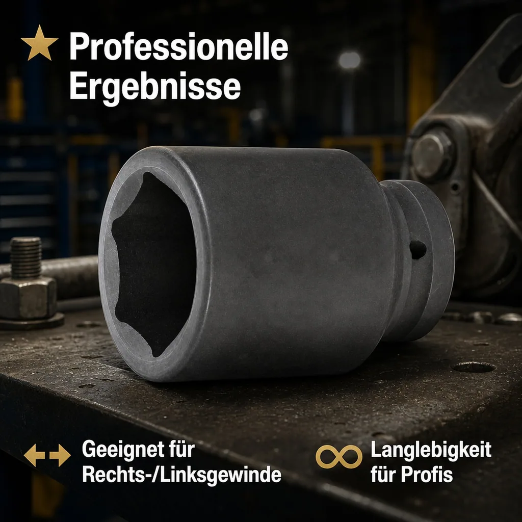 Schlagschraubernuss 3/4 Zoll, 24mm Nuss, Cr-Mo, Industriequalität