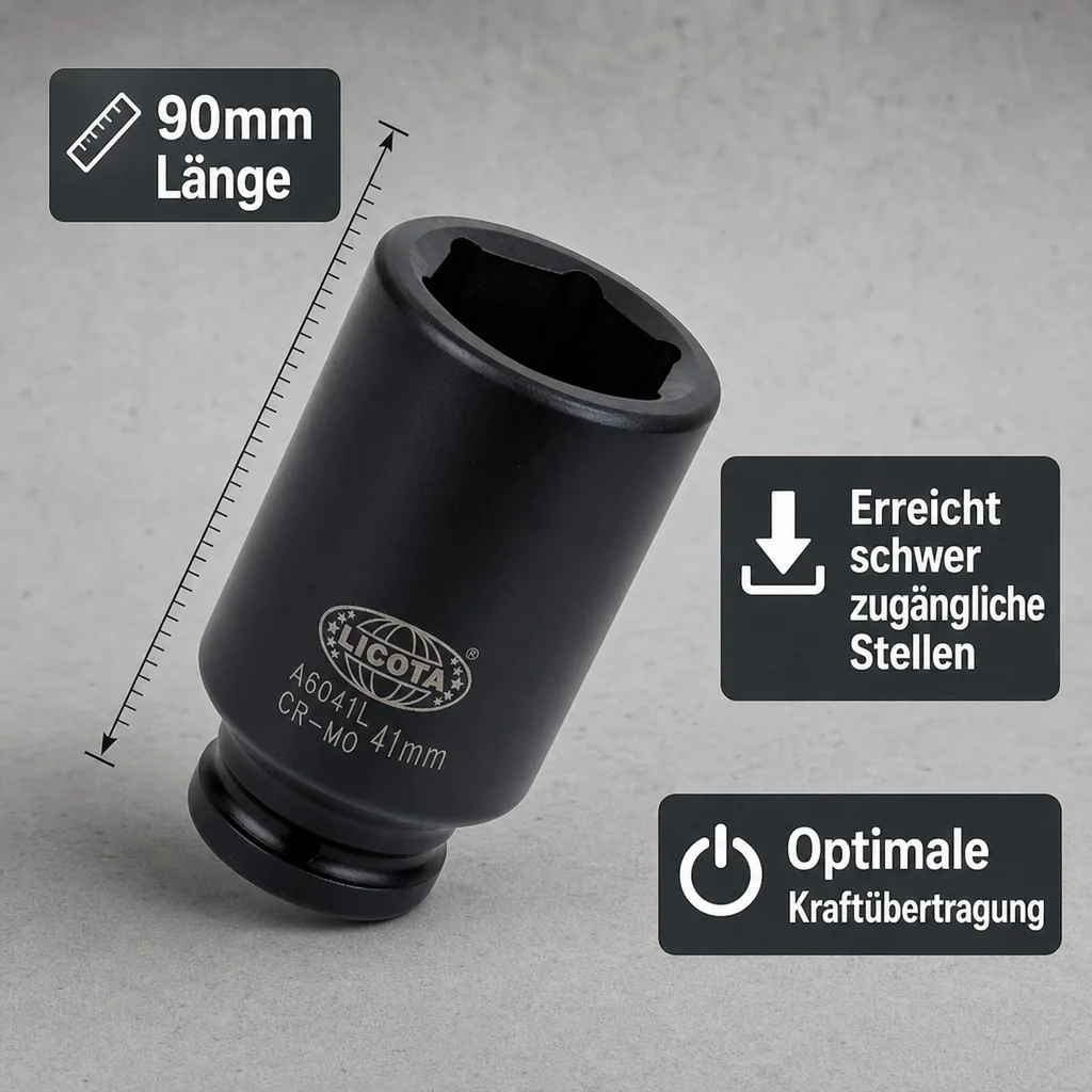 3 4 Zoll Nuss, 48mm Stecknuss, Cr-Mo Werkzeug Nuss