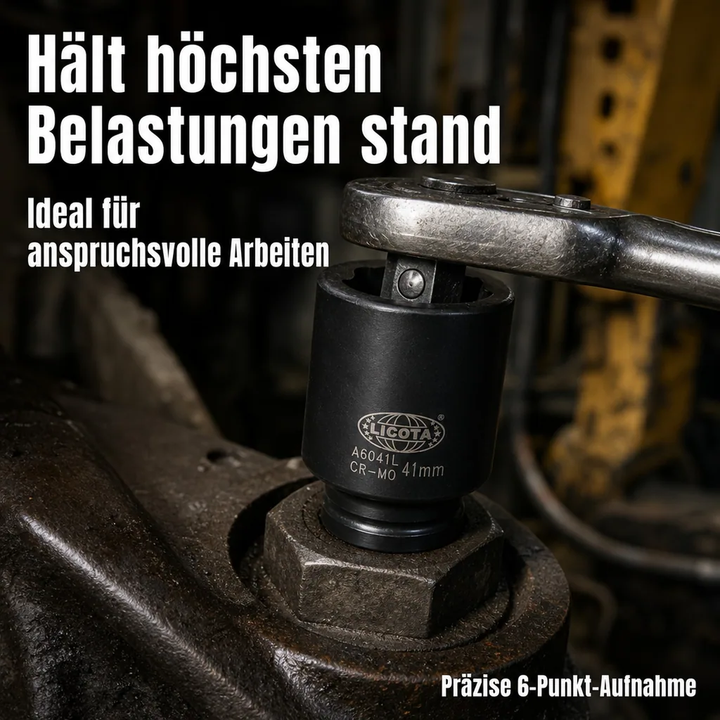3 4 Zoll Nuss, 48mm Stecknuss, Cr-Mo Werkzeug Nuss
