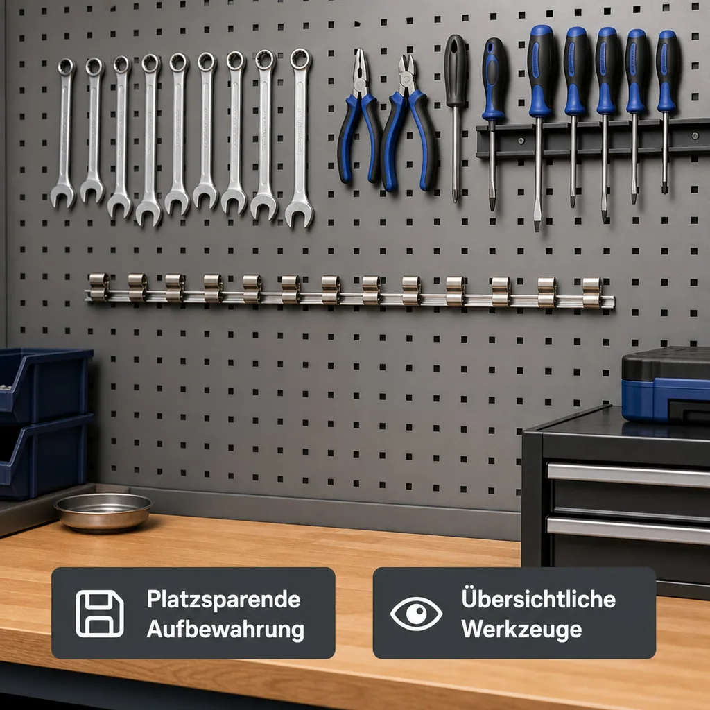 Stecknuss Schiene 3/4 Zoll, 12 Clips, Nuss Halterung