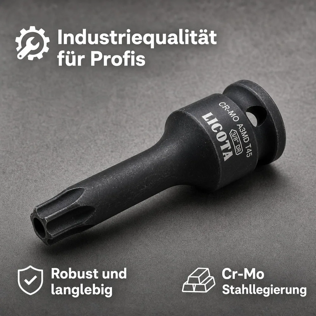 T45 Nuss, Innensechskant Nuss, 3/8 Zoll, Cr-Mo