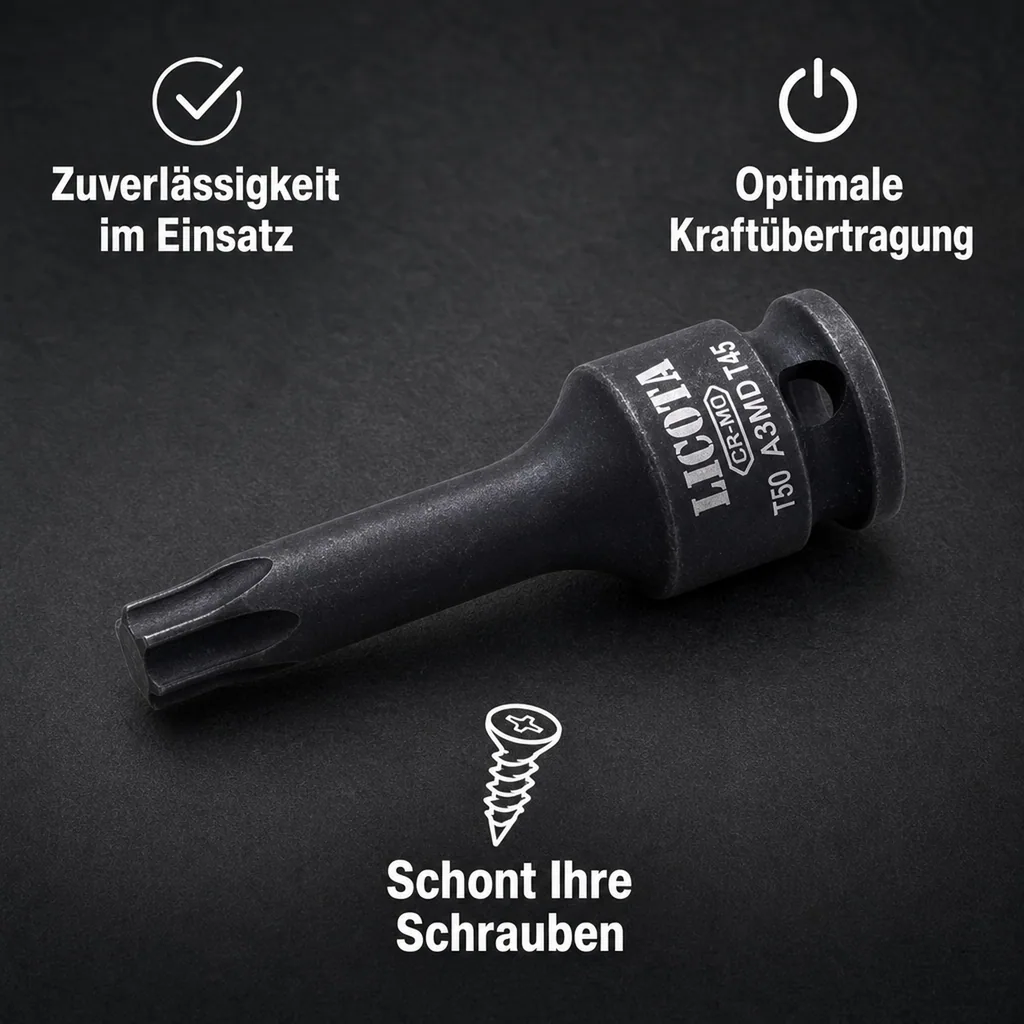 T45 Nuss, Innensechskant Nuss, 3/8 Zoll, Cr-Mo