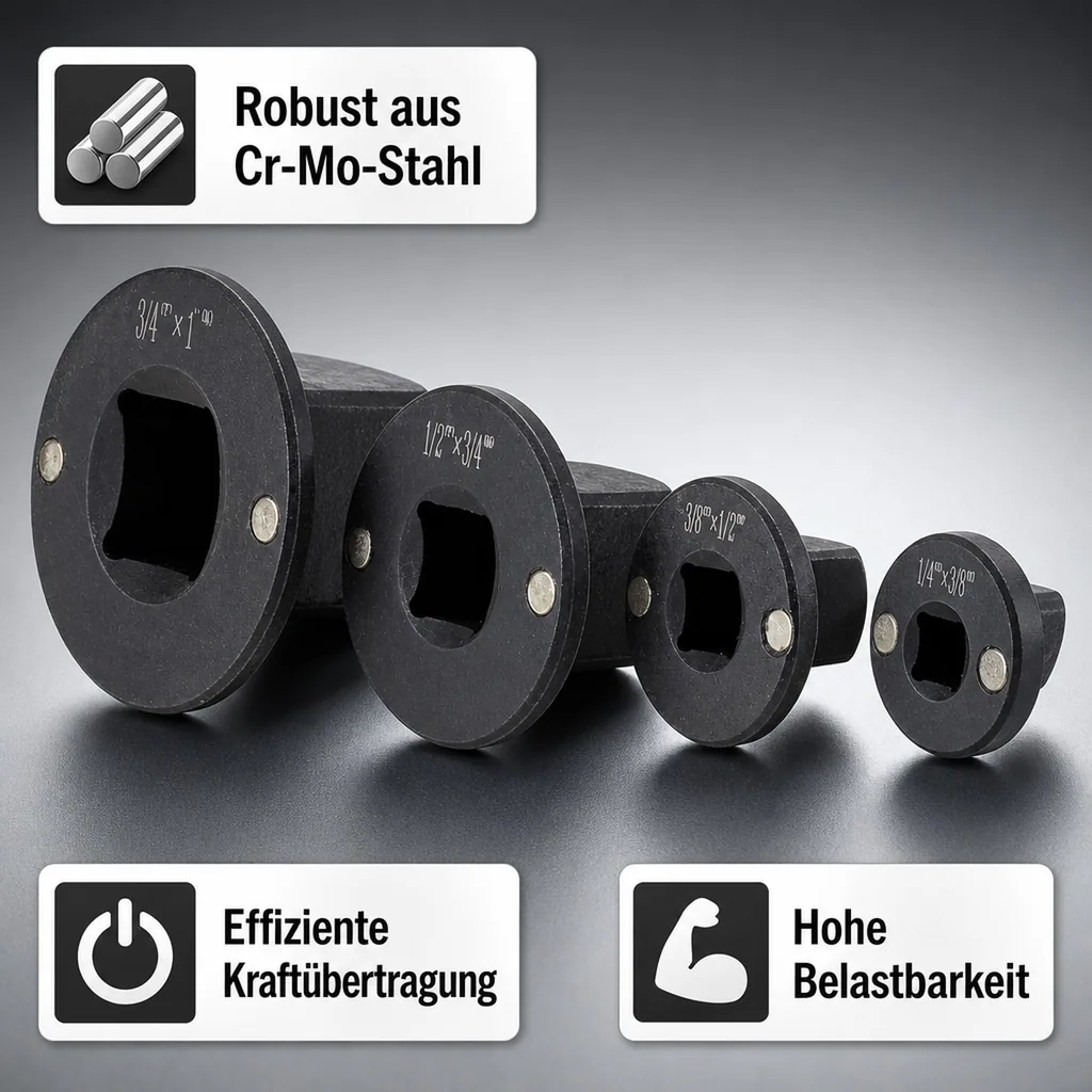 Adapter Set, Stecknuss Adapter Set, Magnetische Adapter, Cr-Mo