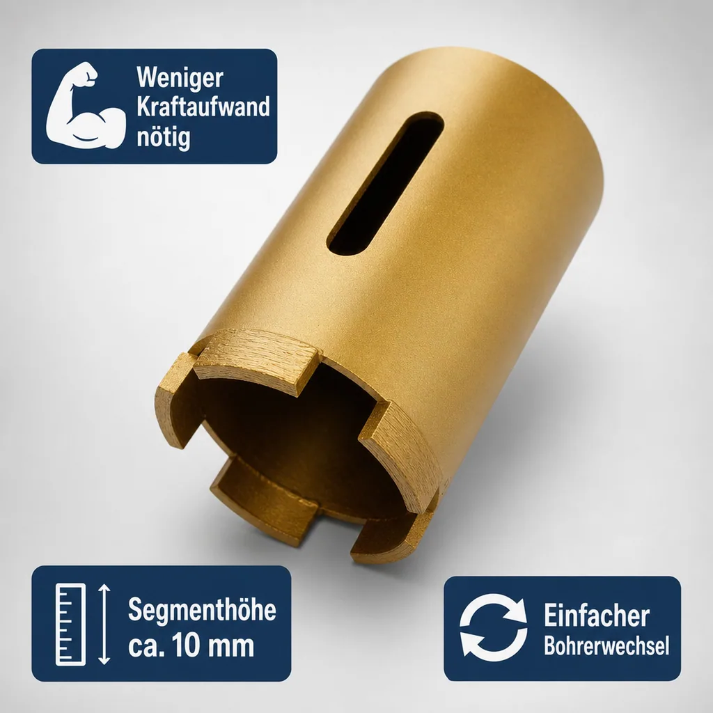 Diamantbohrkrone 82mm, Dosenbohrer, SDS Plus, für Mauerwerk, Beton
