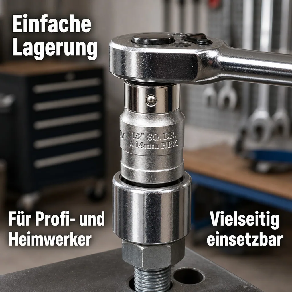 Adapter/Kupplung 1/4" (6,35mm HEX) ---> 3/8"