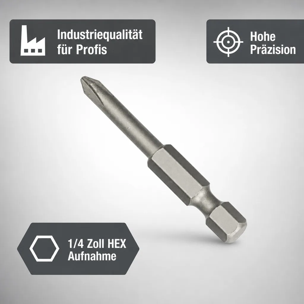 PH3 Bit, Langbit 50mm, S2 Stahl, Industrie Bit