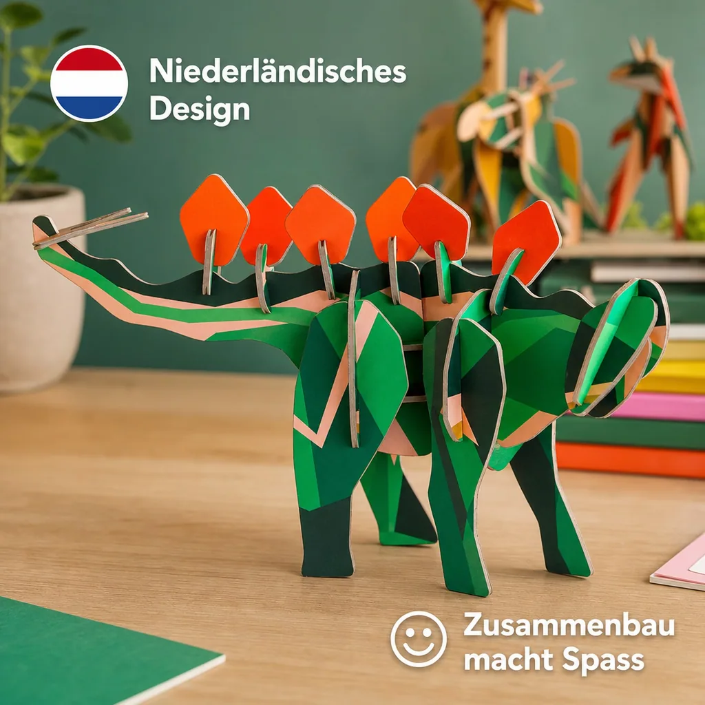 studio ROOF 3D Dinosaurier Stegosaurus Pappe