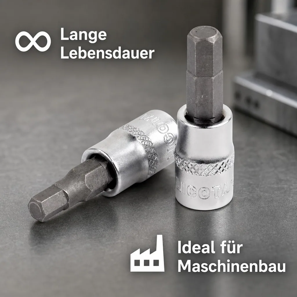 Innensechskant Nuss 1/2 Zoll, H6, Innensechskant Nuss, Sechskantnuss