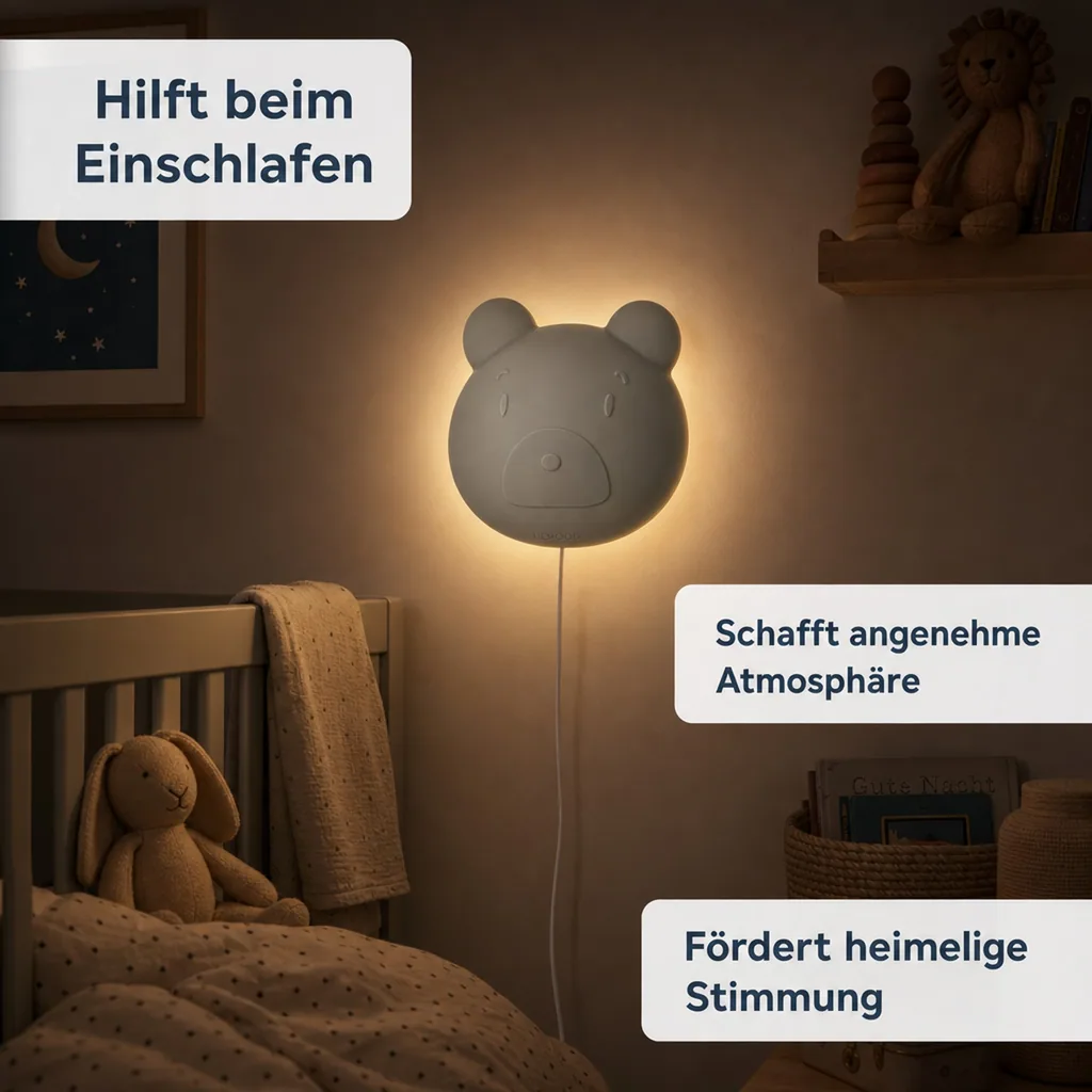 Liewood Wandlampe "Vega" Bär Silikon taubenblau