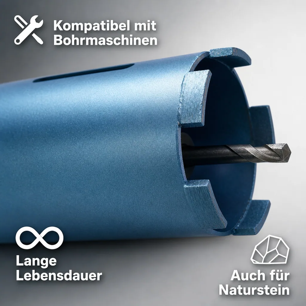 Diamantbohrkrone 68mm, SDS Plus, für Steckdosen & Mauerwerk
