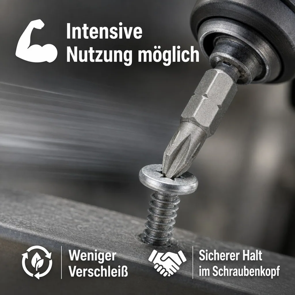 Pozidriv Bits, Kreuzschlitz PZ1, 25mm, S2 Stahl, Power Bit