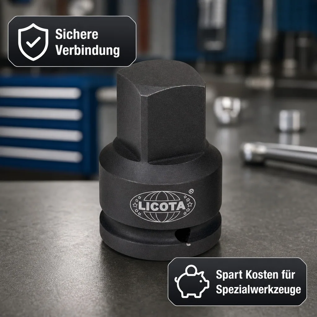 Schlagschrauber Adapter, 1/2 auf 3/8 Zoll, Cr-Mo