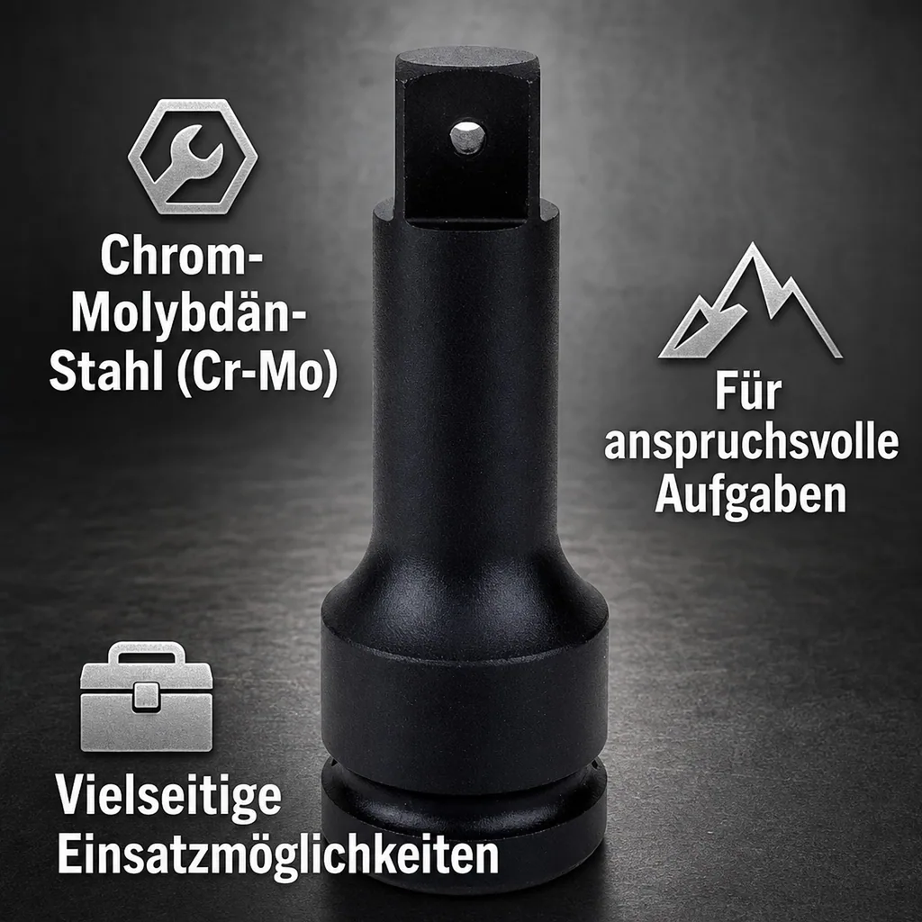 Schlagschrauber Verlängerung 3/4 Zoll, 150mm, Cr-Mo, Profi Werkzeug