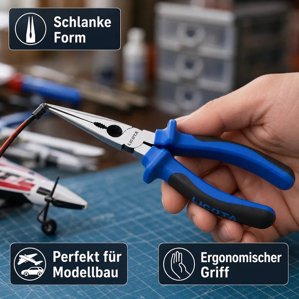 Spitzzange 140mm, Flachrundzange, Werkzeug Zange