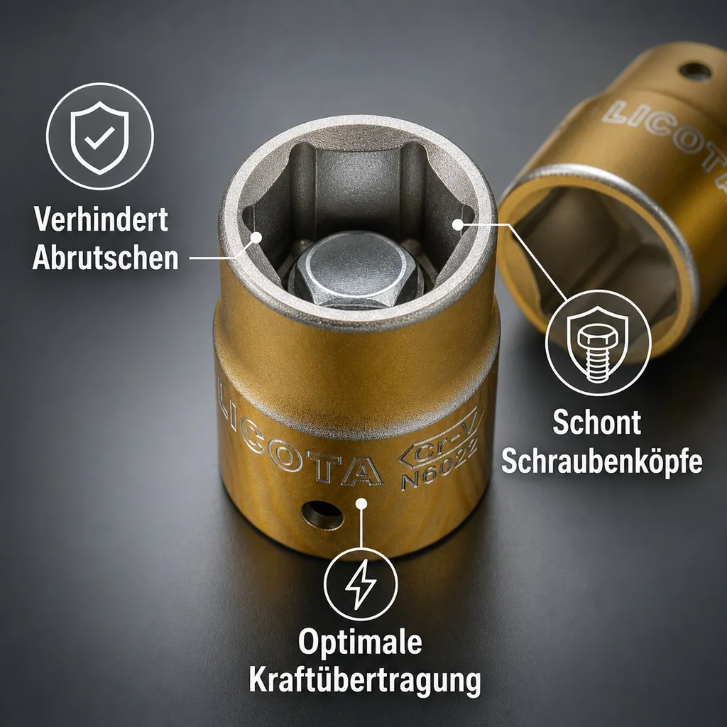 1/2 zoll nuss, Stecknuss 13mm, Knarre Nuss, Cr-V