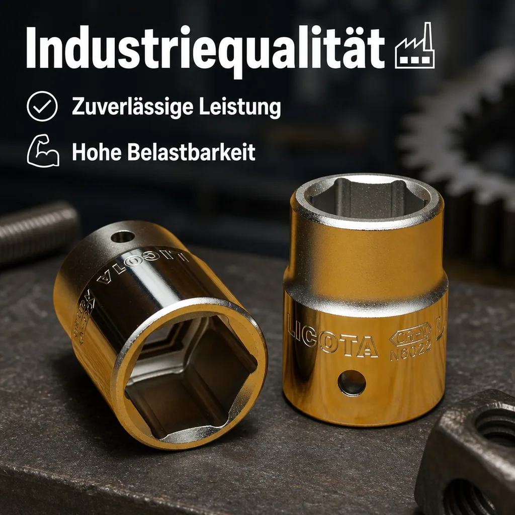 Stecknuss 1/2 Zoll, 16mm, Cr-V, Knarre, Ratsche