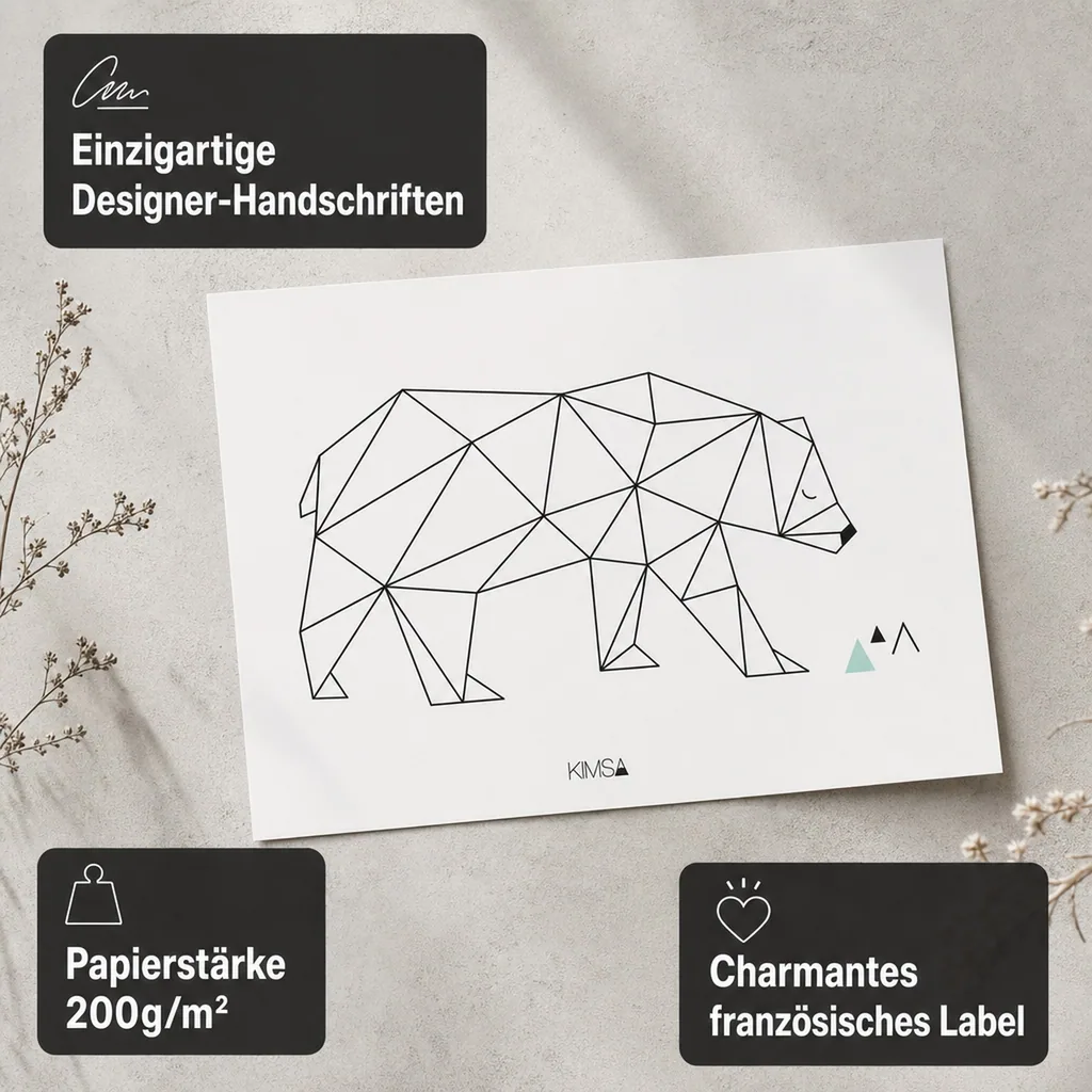 Lilipinso Poster Origami Bär