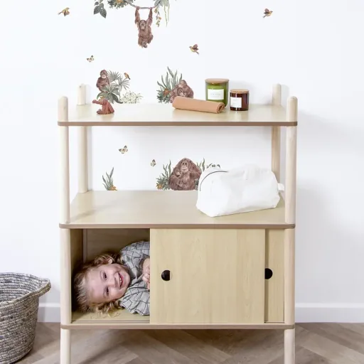 Lilipinso Wandsticker A3 Regenwald Orang-Utans braun