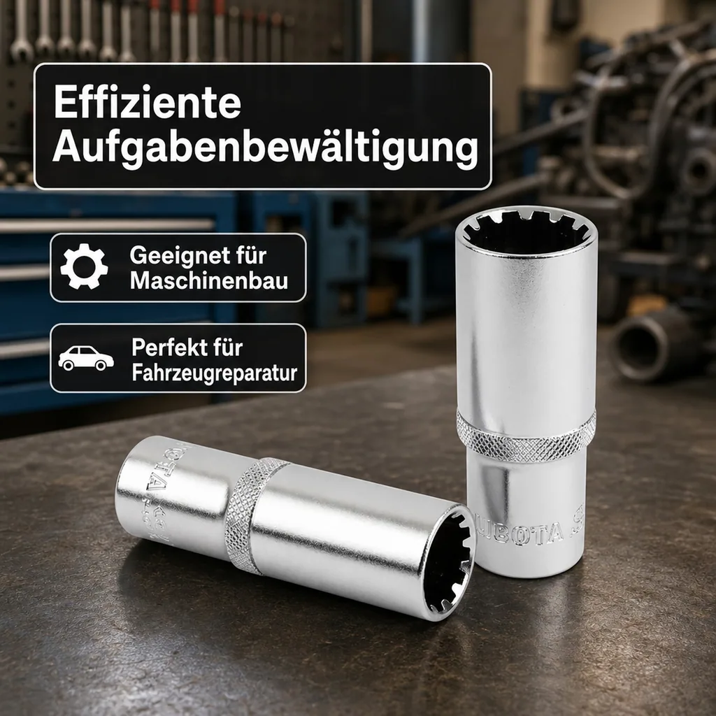 Vielzahn Nuss, 1/2 Zoll, Nuss SW 27, lange Ausführung, GearLock