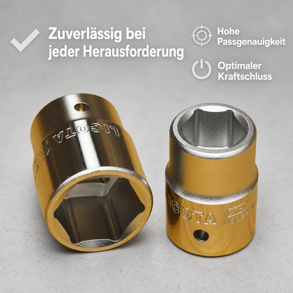 Stecknuss 32mm, 1/2 Zoll Nuss, Steckschlüssel Nuss, 6-Kant, CR-V