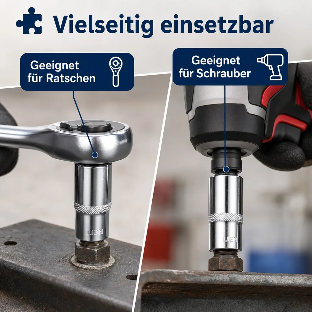 32mm Nuss, Stecknuss, 1/2 Zoll, Langnuss