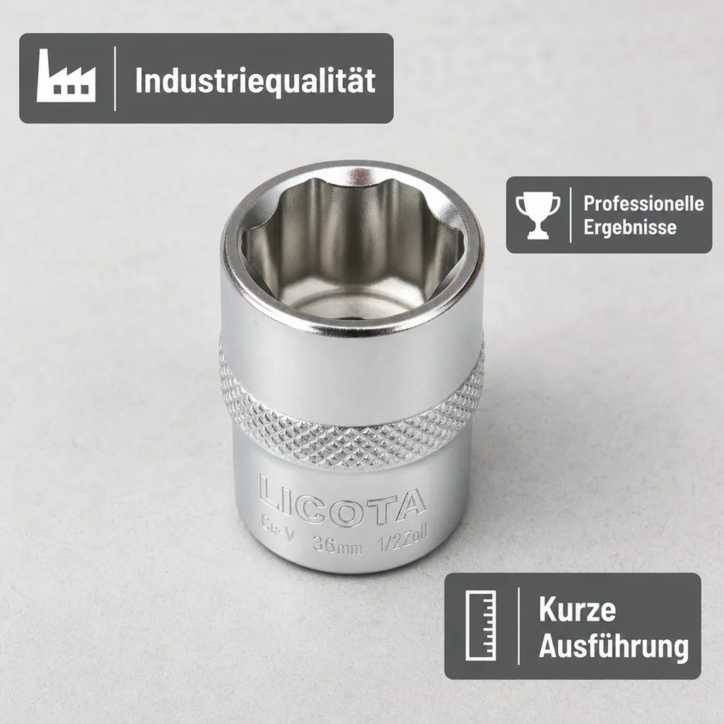 Stecknuss 36mm, 1/2 Zoll, Super-Lock, CrV