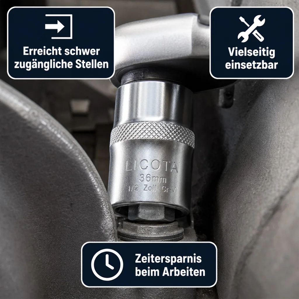 Stecknuss 36mm, 1/2 Zoll, Super-Lock, CrV