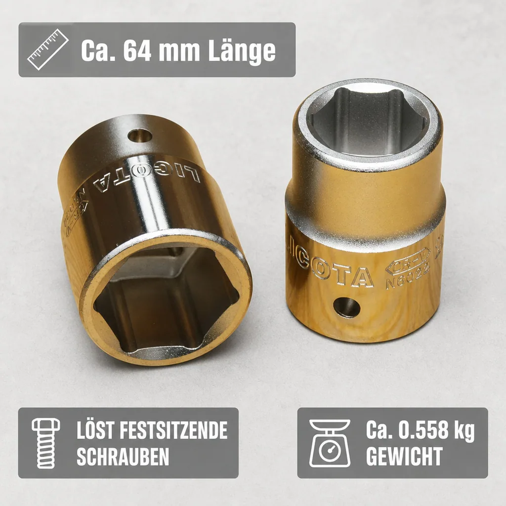 Stecknuss 3/4, 41mm Nuss SW41, Nuss für Ratsche, 6-Kant