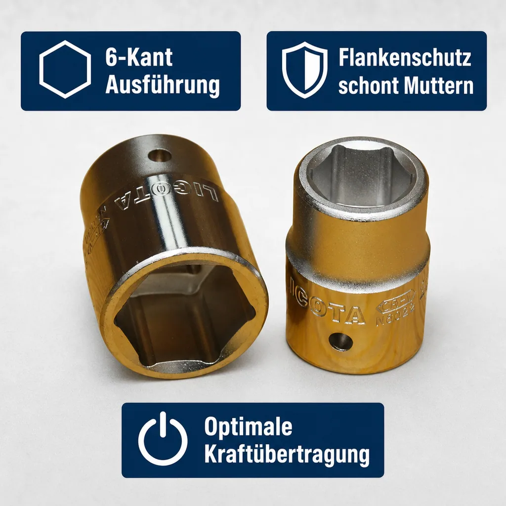 Stecknuss 3/4, 41mm Nuss SW41, Nuss für Ratsche, 6-Kant