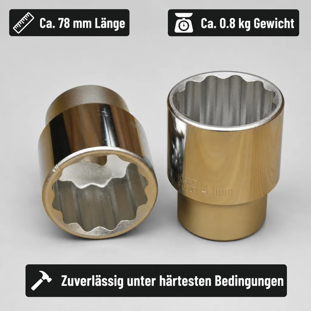 Stecknuss 3/4, 50mm Nuss, 12 Kant, Knarre, Ratsche