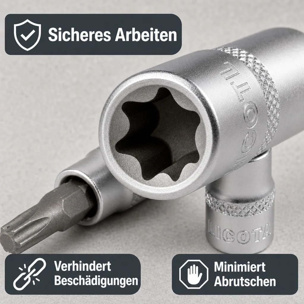 Innensechskant Nuss T60, 1/2 Zoll, CrV Stahl, Werkstatt Qualität