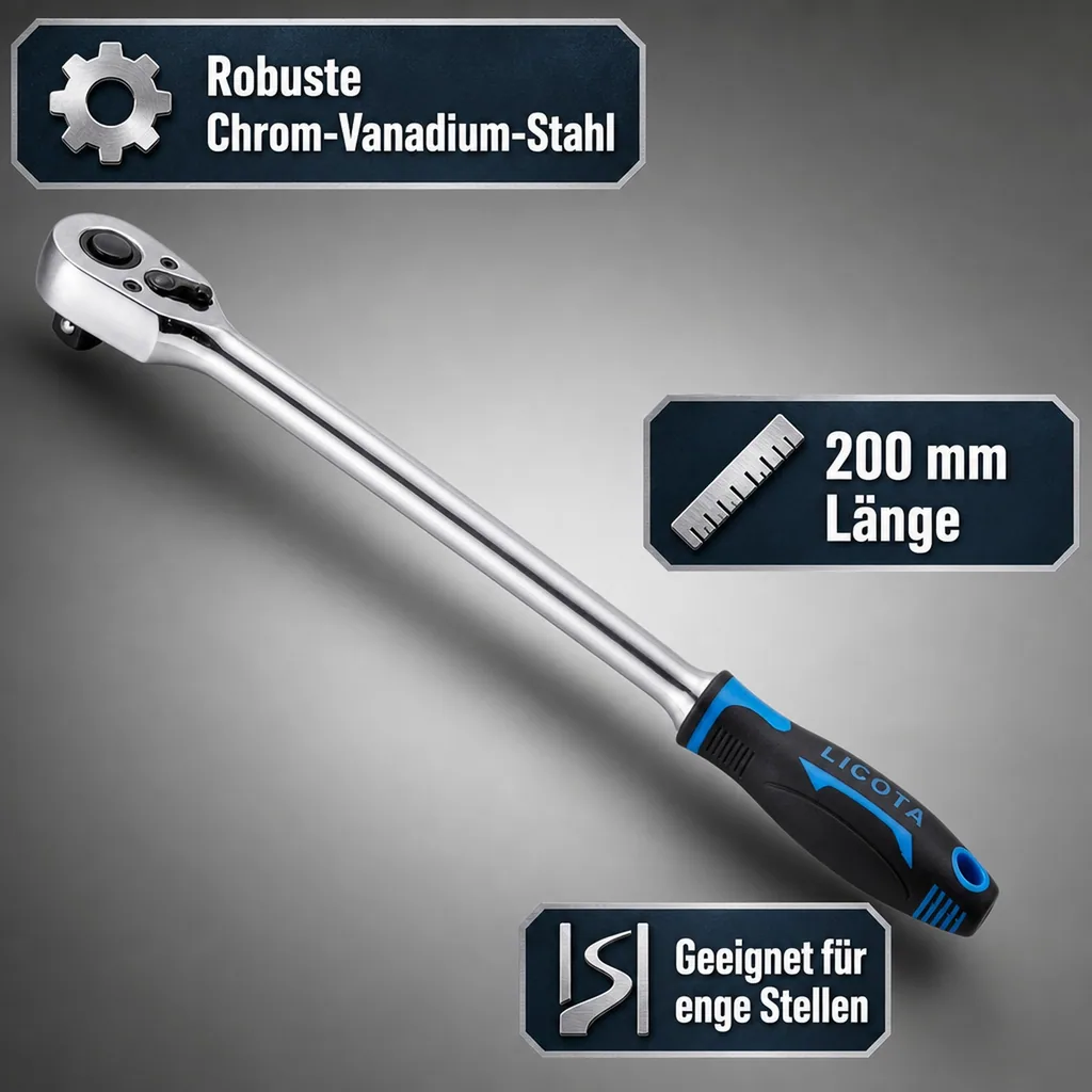 3/8 Ratsche, Umschaltknarre, Quick-Release