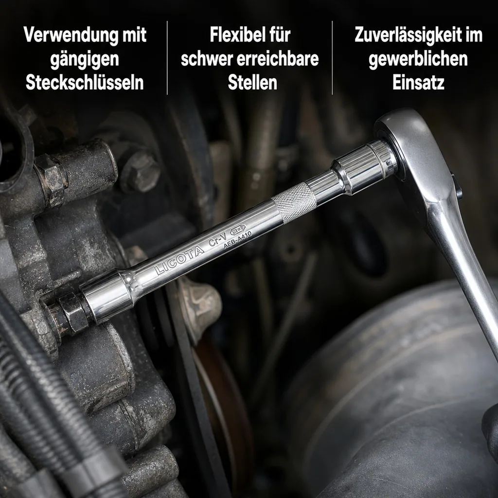 1/2 Zoll Verlängerung, 250mm, Steckschlüssel Verlängerung CrV