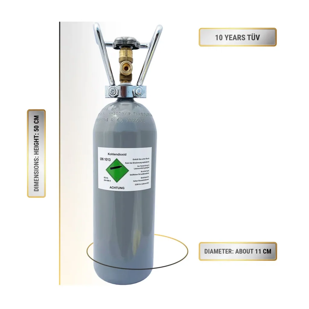 CO2 Flasche, Kohlensäureflasche, Gasflasche CO2 - 2,0 kg