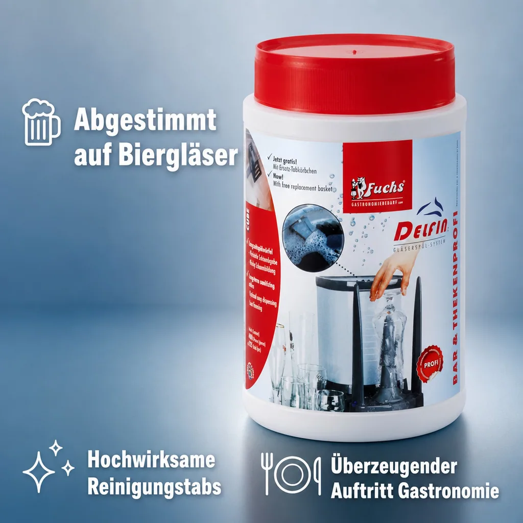Spültabs, Gläserspültabletten, Spülwürfel - für Delfin Gläserspüler TS