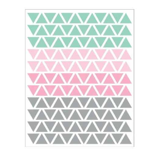 tresxics Wandsticker Dreiecke mint rosa grau